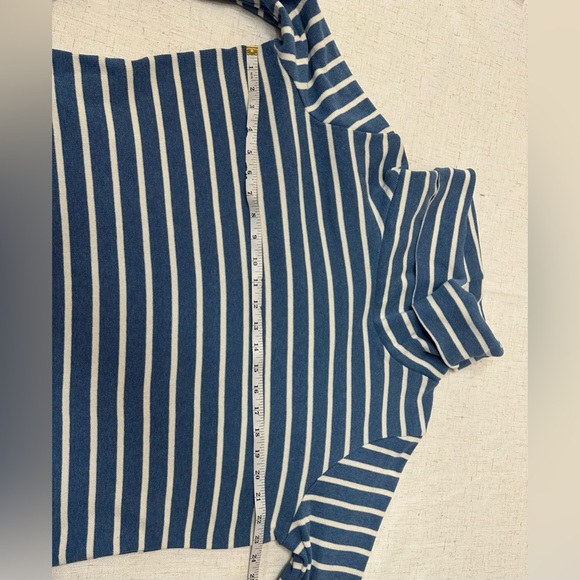 L.L. Bean Blue and White Striped Blouse - Picture 7 of 10